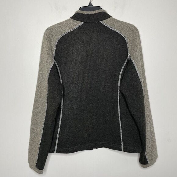 KUHL Alfpaca Fleece Jacket Women Medium Full Zip Brown Green Gorpcore Outdoor - Picture 8 of 13